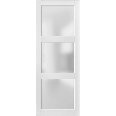 Sartodoors Slab Interior Door, 28" x 84", White LUCIA2552S-BEM-2884